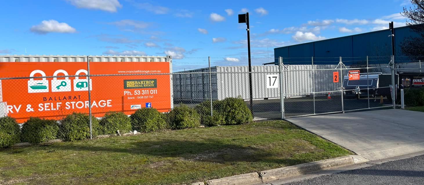 Fenced perimeter and CCTV monitored Delacombe storage facility
